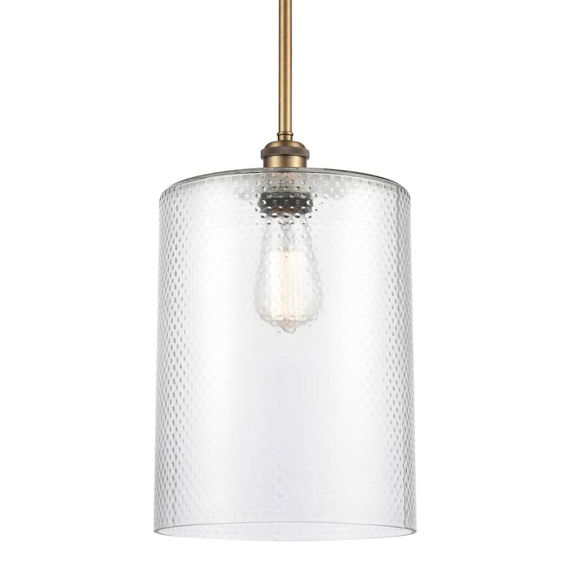 Innovations Lighting 516-1S-14-9-L Cobbleskill Pendant Cobbleskill 9" - Clear / Brushed Brass
