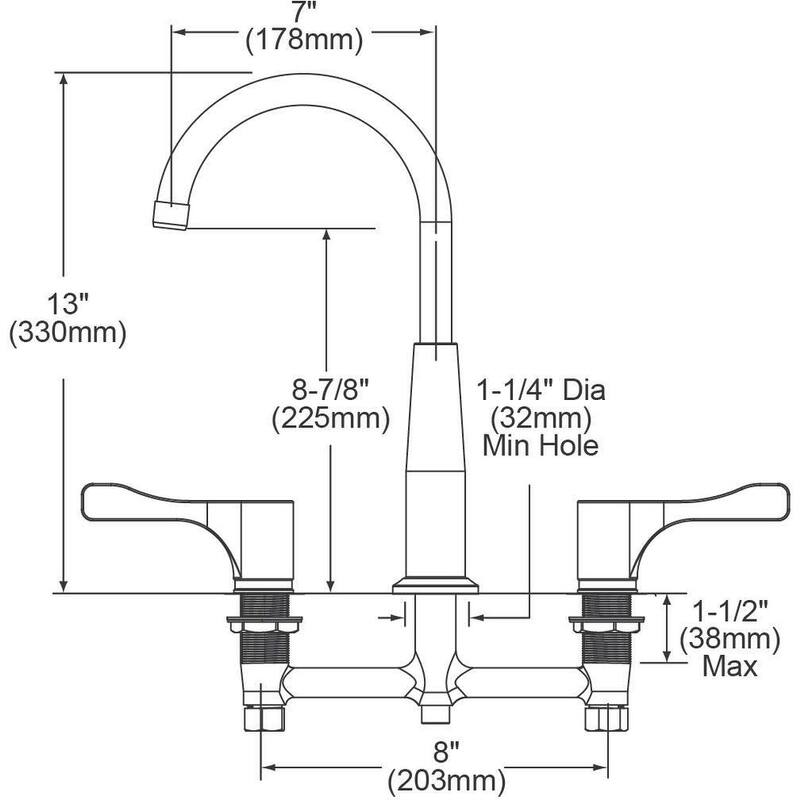 Elkay 1.5 GPM Widespread Kitchen Faucet