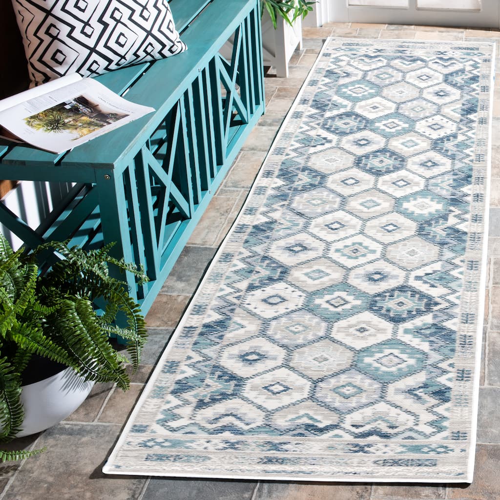 SAFAVIEH Sunrise Kath Indoor/Outdoor Waterproof Rug - 2' x 8' Runner