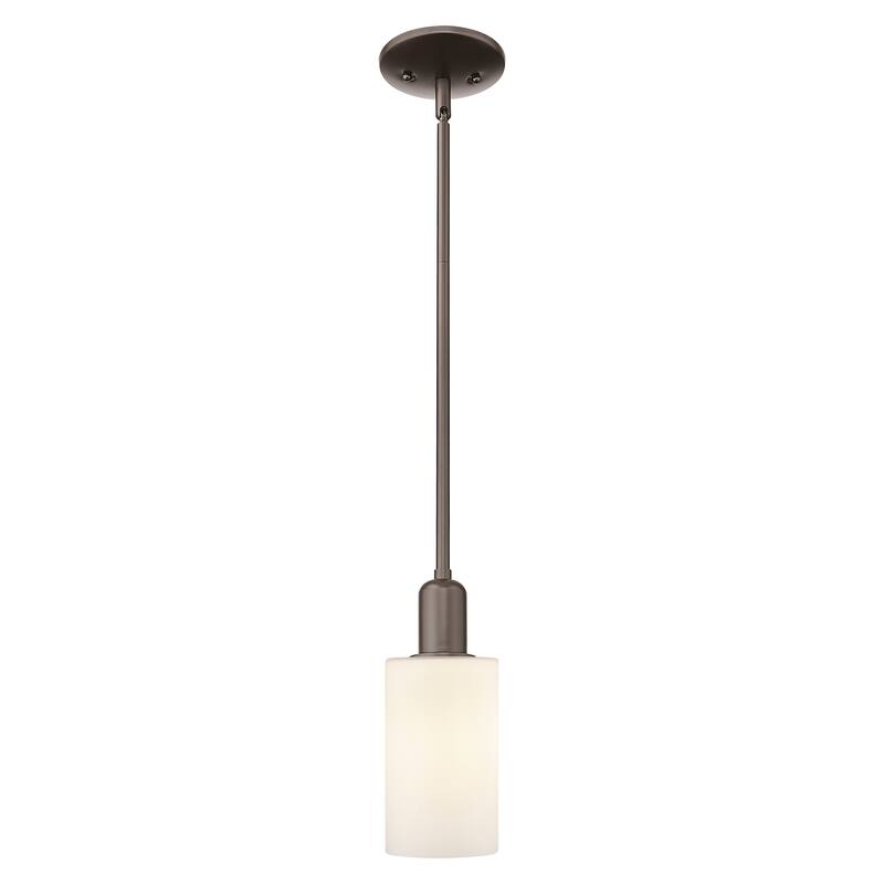 Innovations Lighting Endless Possibilities Arcadia - Clymer - 1 Light 4" Stem Hung Mini Pendant - Oil Rubbed Bronze/Matte White