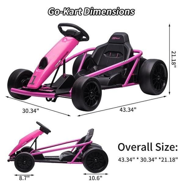 24V 9Ah Battery 300W*2 Motors, 8MPH High Speed Drifting Car