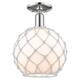 Option Polished Nickel / White Glass with White Rope