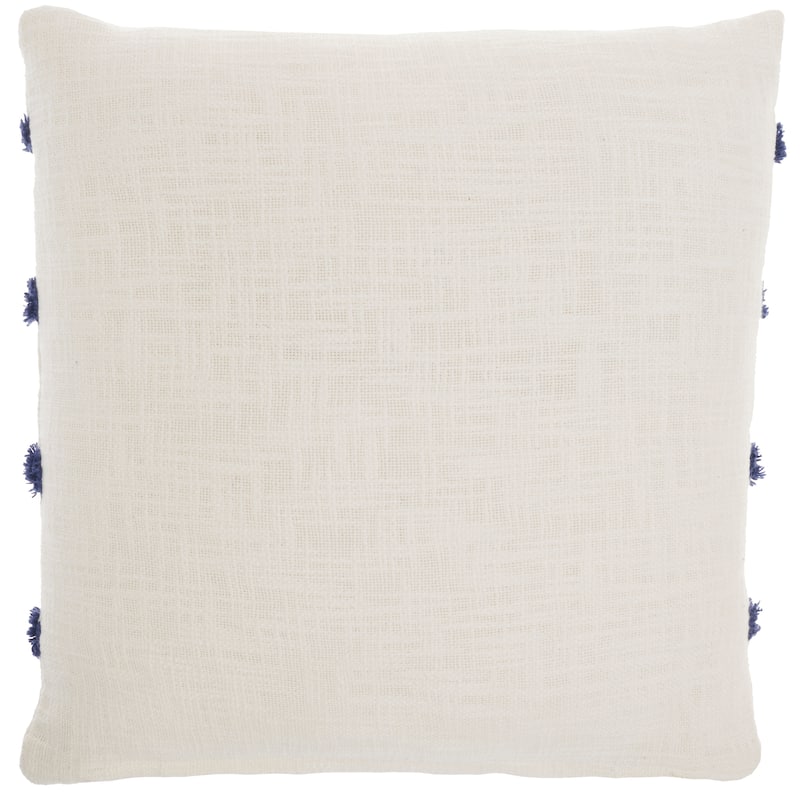 Mina Victory Life Styles Tufted Lines Geometric 18" x 18" Indoor Throw Pillow