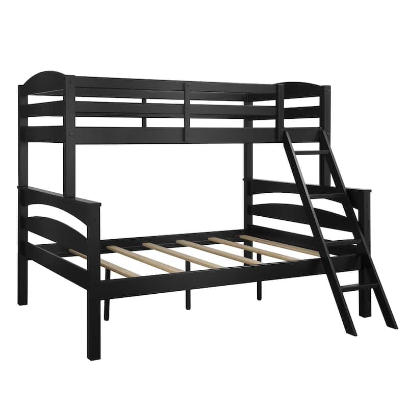 Avenue Greene Randall Kids' Twin-over-Full Wood Bunk Bed Frame - Black