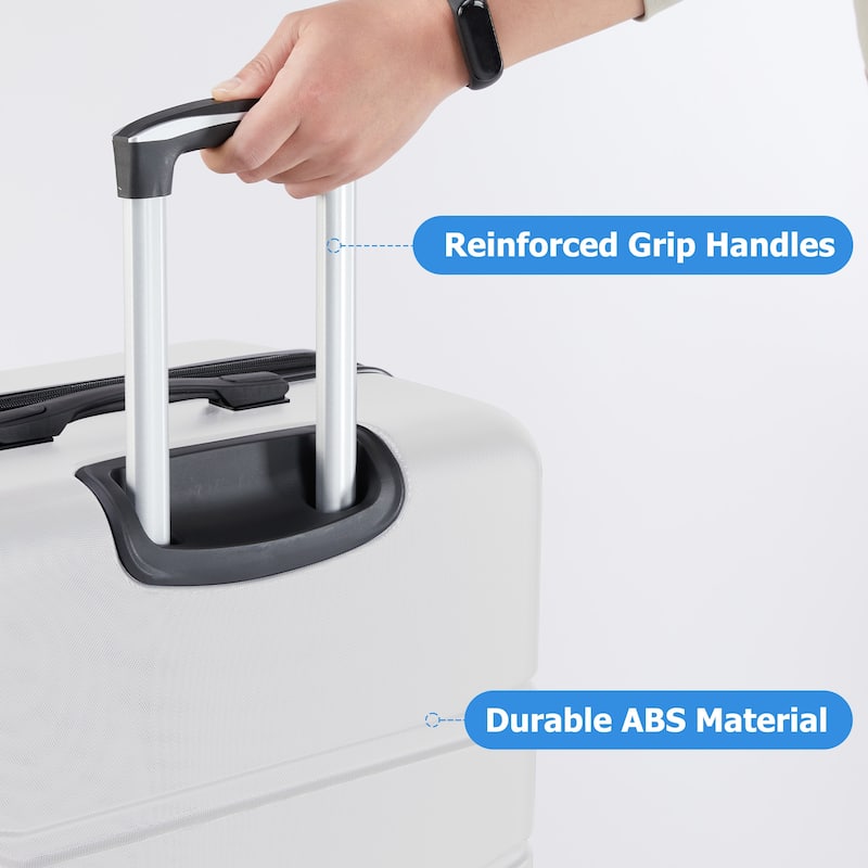 Hard Shell ABS, Double Spinner Wheels Lightweight Suitcase TSA Lock