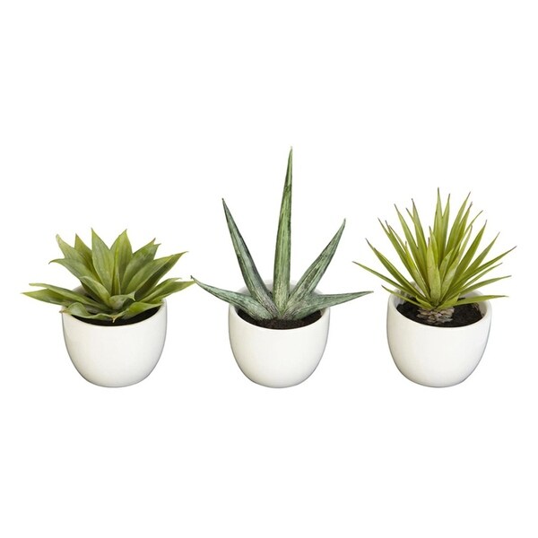 Nearly Natural Southwest Collection - Set of 3 - Green
