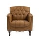 preview thumbnail 36 of 69, Tufted Vegan Leather Accent Chair Upholstered Armchair