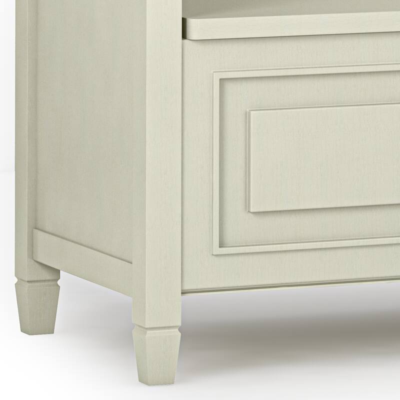 WYNDENHALL Hampshire SOLID WOOD 42 inch Wide Traditional Entryway Storage Bench - 42 W x 18 D x 29.5 H