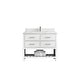 preview thumbnail 78 of 128, Willow Collections 42 x 22 Parker Single Bowl Sink Bathroom Vanity with 2 in Quartz 1.5" Calacatta - White