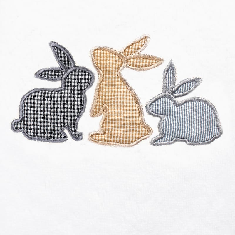 Authentic Hotel and Spa Bunny Row - Embroidered Luxury 100% Turkish Cotton Hand Towels (Set of 2)