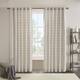 Madison Park Salford Plaid Rod Pocket and Back Tab Single Curtain Panel with Fleece Lining - 50x95" - Natural