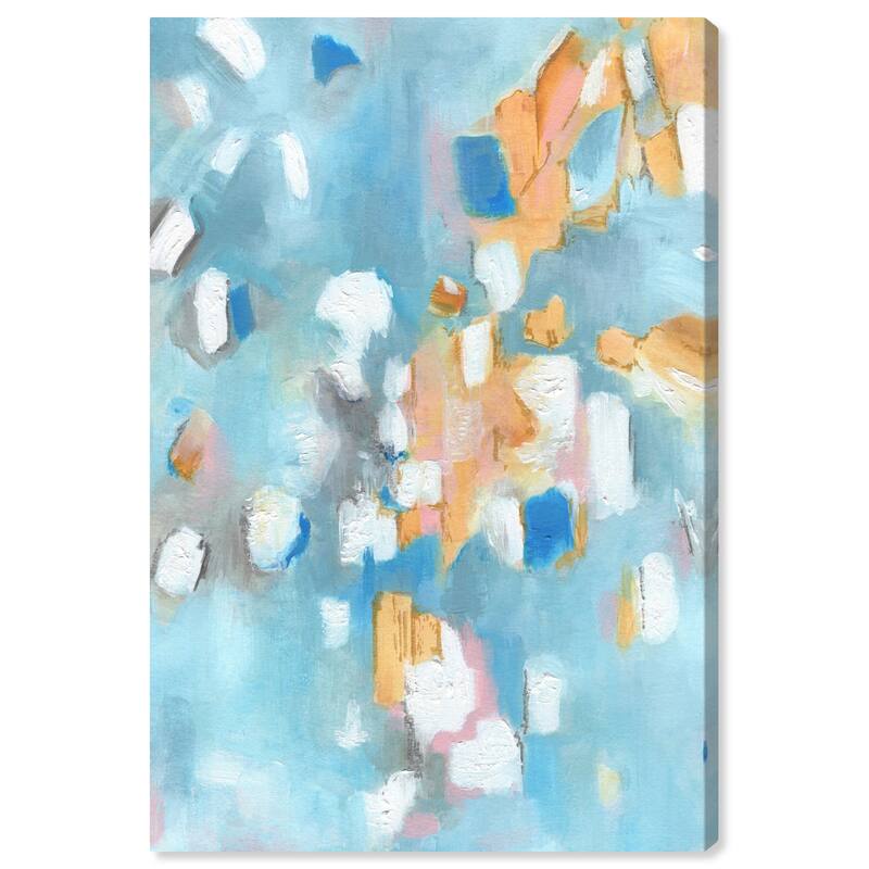Wynwood Studio Canvas Abstract Playful Soul Blue and Metallic Gold Modern & Contemporary Wall Art Canvas Print