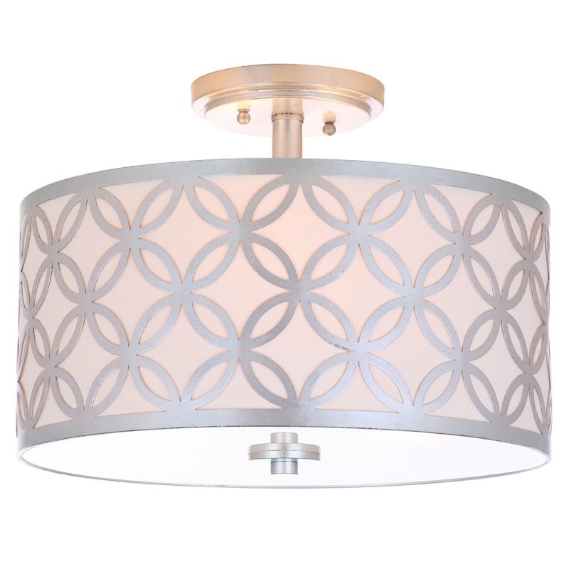 SAFAVIEH Lighting Vita 3-Light Gold Leaf Flush Mount - 15" x 15" x 10.5" - 15Wx15Dx11H