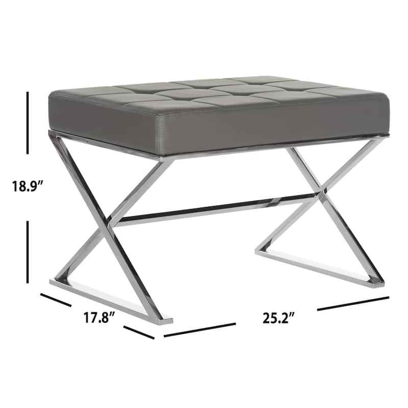 SAFAVIEH Clarine Creme Ottoman