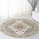 preview thumbnail 3 of 11, SAFAVIEH Handmade Lauren Ralph Lauren Meruert Wool Rug 4' Round - Ivory/Navy - Round