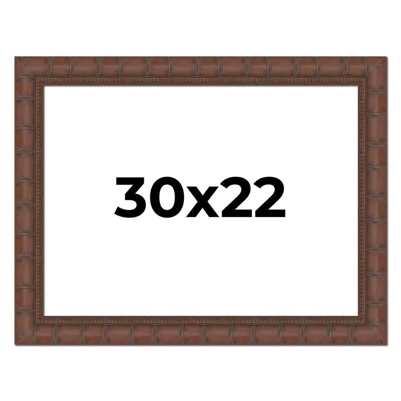 30x22 Frame Pewter Solid Wood Picture Frame Width 1.625 Inches | Interior Frame Depth 0.6875 Inches