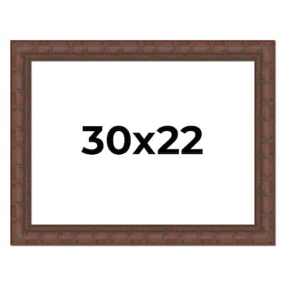 30x22 Frame Pewter Solid Wood Picture Frame Width 1.625 Inches | Interior Frame Depth 0.6875 Inches