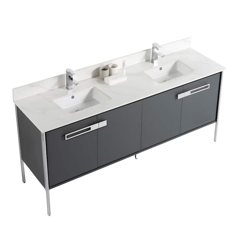 Fine Fixtures Oakville Bathroom Vanity with White Ceramic Sink