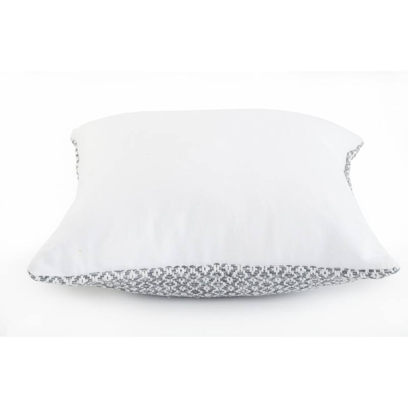 18" Gray and White Geometric Diamond Square Throw Pillow