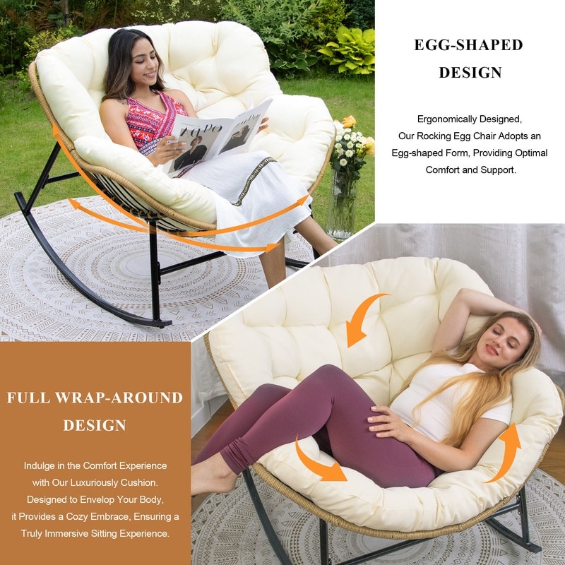 FINCATI Outdoor Indoor Royal Rocking Papasan Recliner Rocker Chair Bed Bath Beyond 40783808