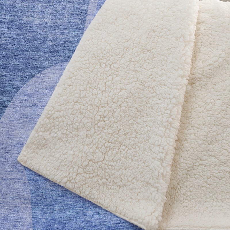 Premium Machine Washable Casual Contemporary Sherpa Throw Blanket