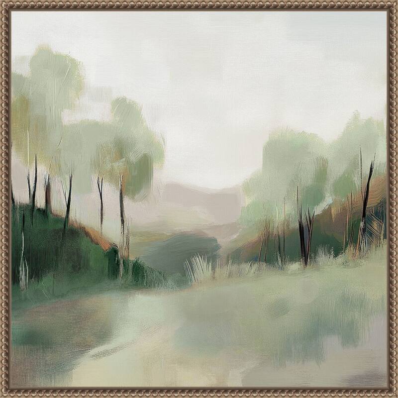 Natures Sapphire Touch No. 2 by Mona Grace Framed Canvas Wall Art Print