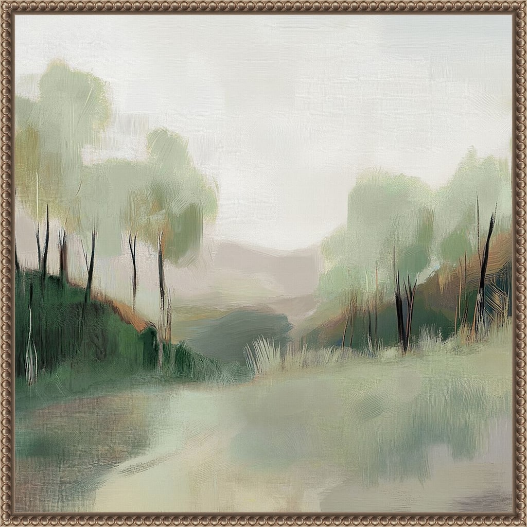 Natures Sapphire Touch No. 2 by Mona Grace Framed Canvas Wall Art Print