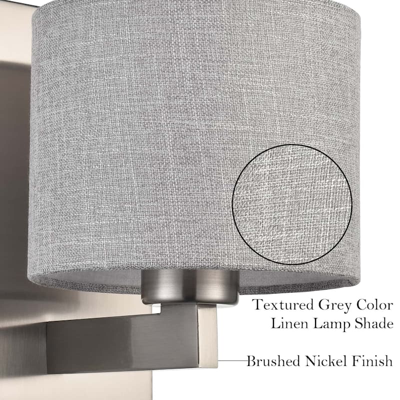 Sardinia Wall Sconces Fabric Shade Wall Lamps - Set of 2