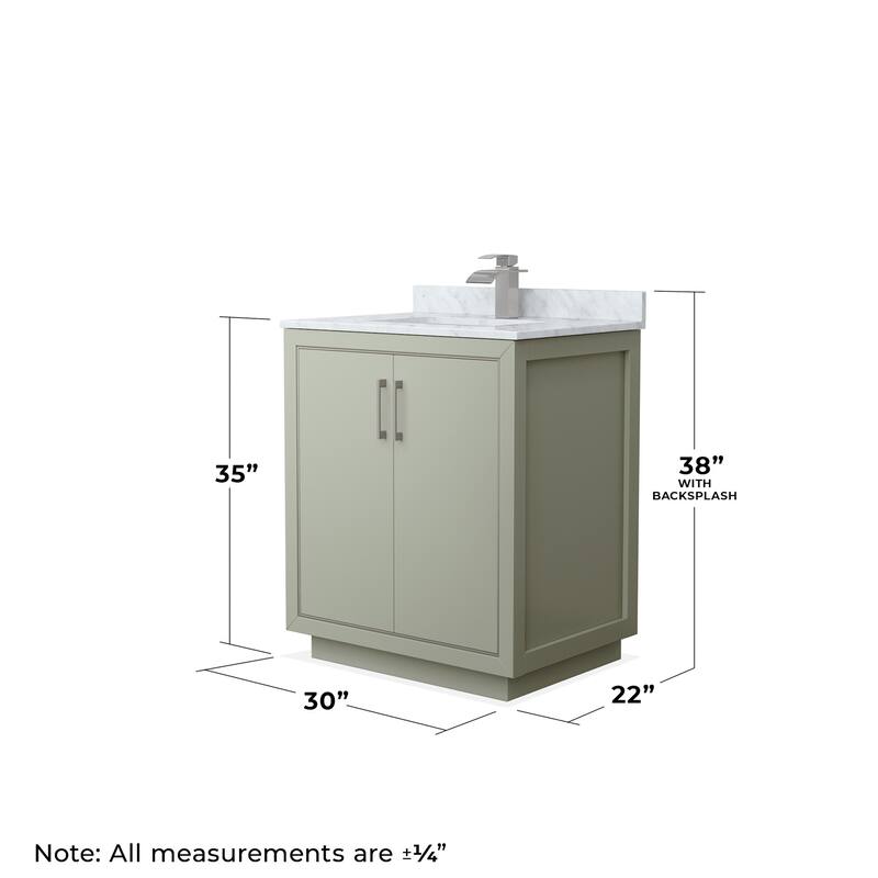 Wyndham Collection WCF1111-30S-NAT-M24 Icon 30" Free Standing Single