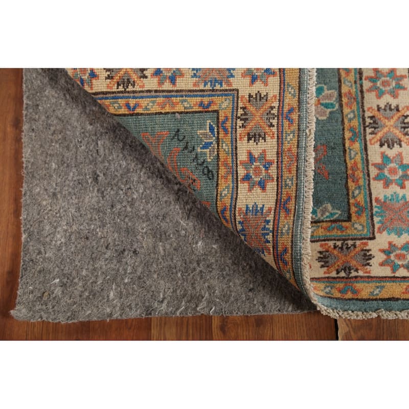 Geometric Kazak Accent Rug Hand-Knotted Wool Carpet - 2'1"x 2'10"