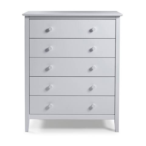 Taylor & Olive Snowberry 5-drawer Pine Wood Tall Storage Dresser