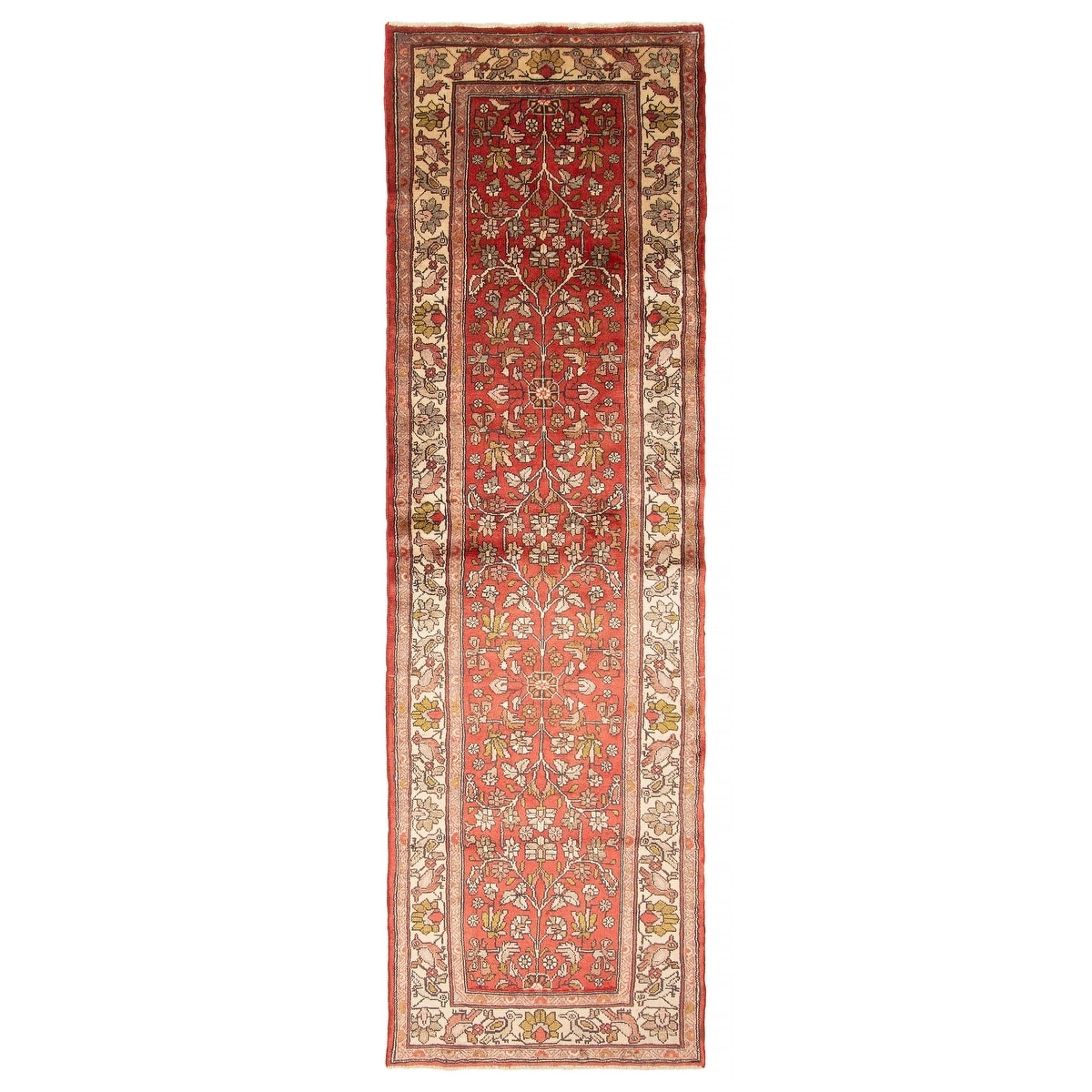 ECARPETGALLERY Hand-knotted Andelz Red Wool Rug - 2' 11" x 9' 9"