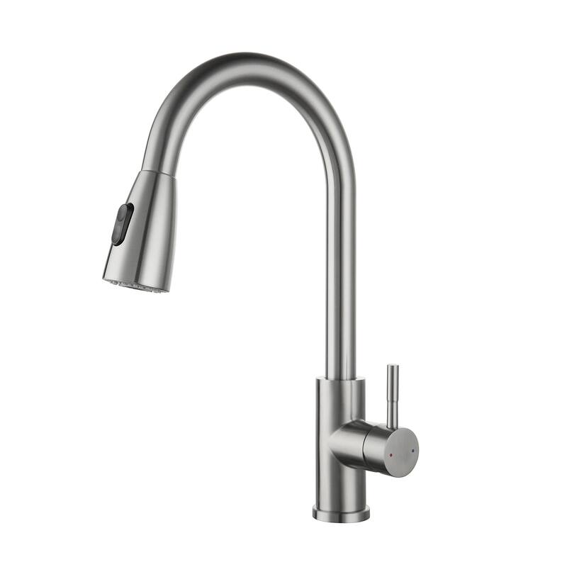 Topcraft Stainless Steel Pull Down kitchen Sink Faucet - Brushed Nickel