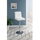 preview thumbnail 13 of 24, Adjustable Bar stool Faux Leather Tufted Chrome Base Set of 2