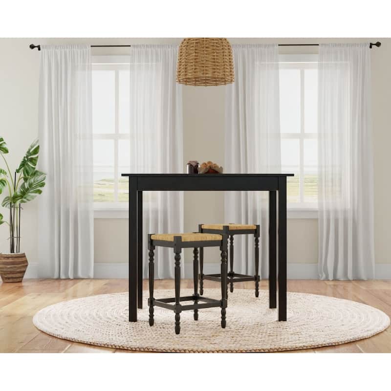 24 inch Antique Black Hawthorne Counter Stool - Single - Black - Counter Height