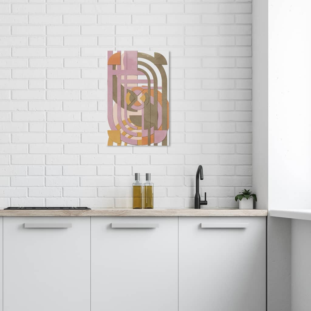 Wynwood Studio Canvas Abstract Topsy Coaster Green and Army Green Modern & Contemporary Wall Art Canvas Print