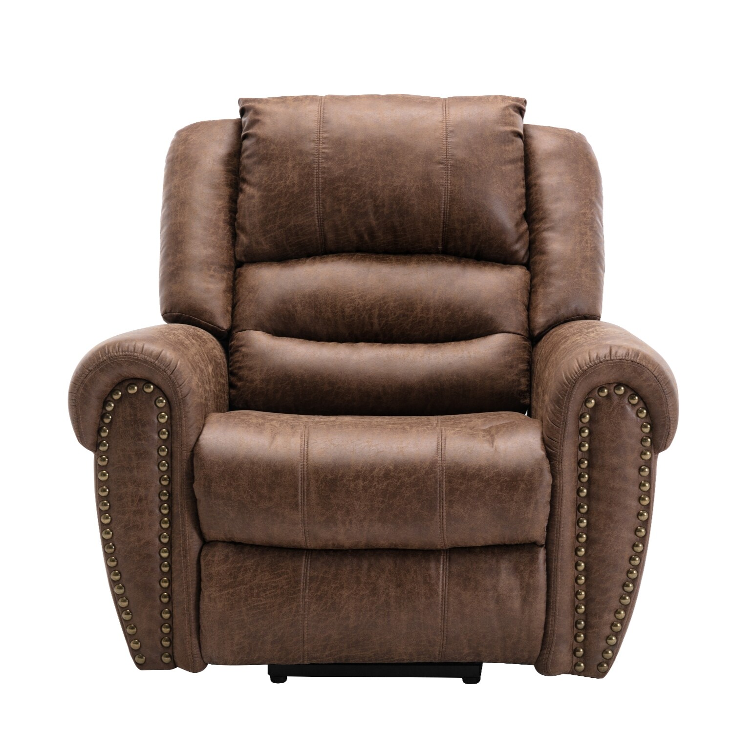 Oversized leather outlet power recliner