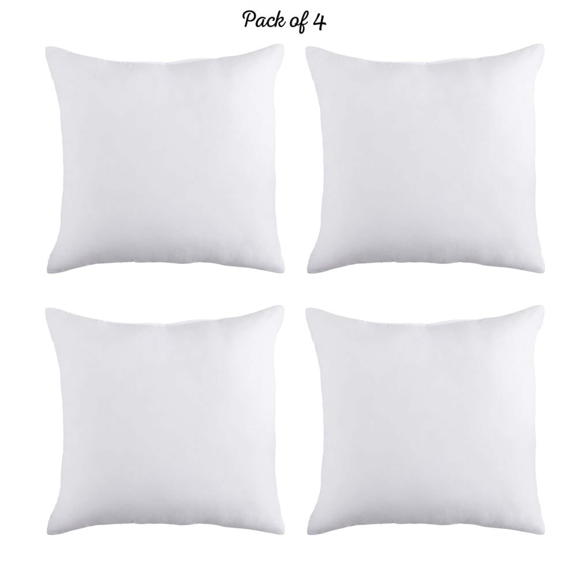 Set of 4 18x18 Pillow Inserts, Hypoallergenic Couch Pillow Stuffing, Couch  Cover, Decorative Throw Pillows for Bed, Sofa & Outdoor