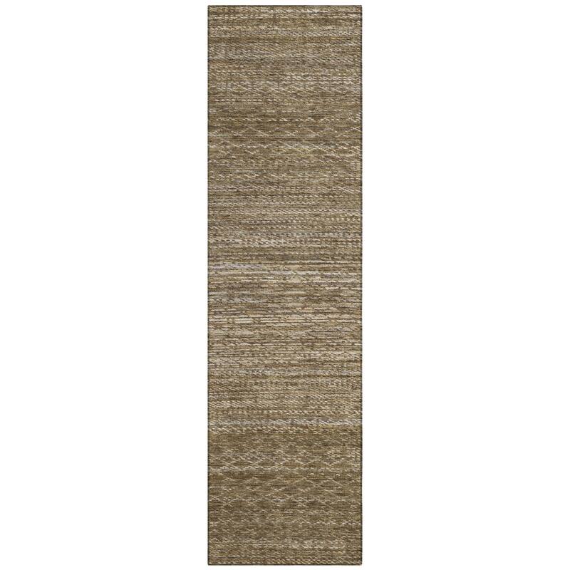 Machine Washable Indoor/Outdoor Modern Trellis Chantille Rug