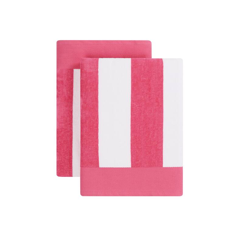 Oceanfront Resort Cabana Stripe 2 Pack Beach Towel - 36x72