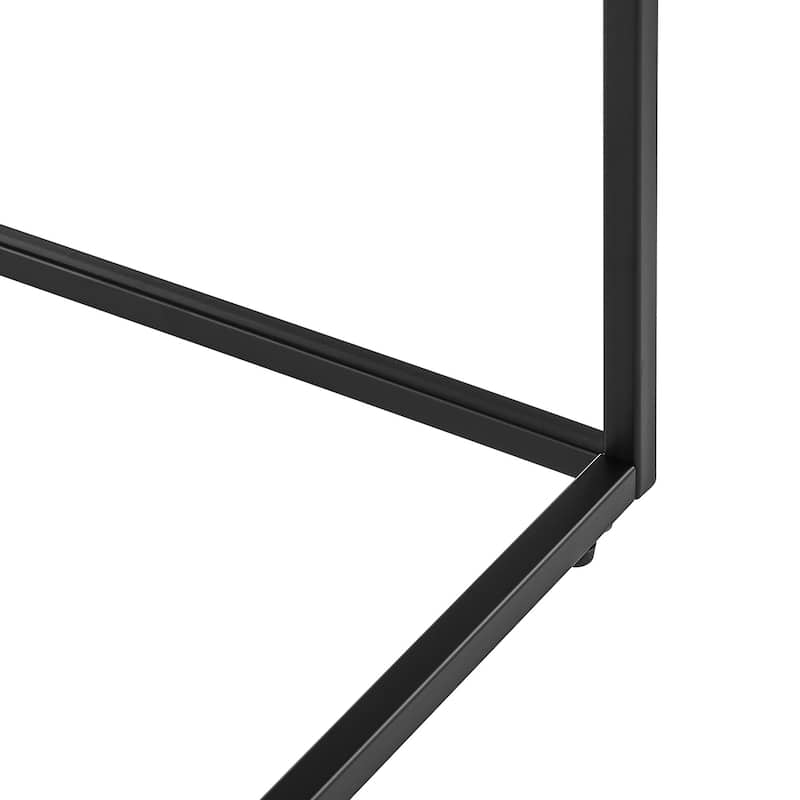 Modern Gray Gloss and Chrome Console Table