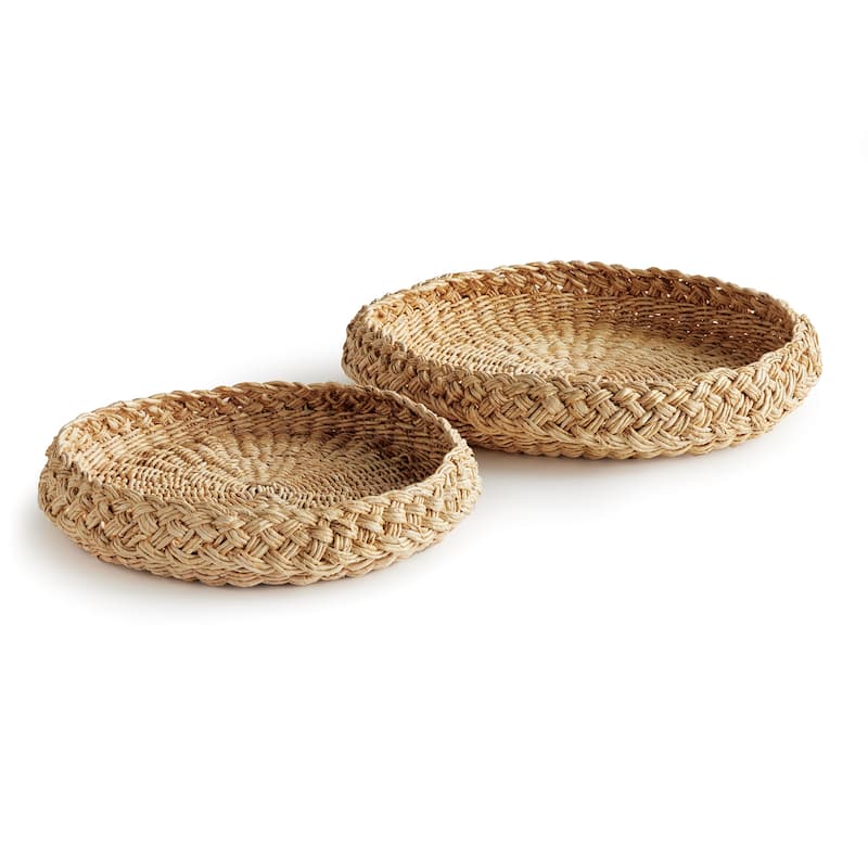 Abaca French Braided Trays - Round