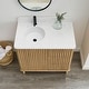 preview thumbnail 35 of 57, Seoul Bath Vanity with White Grain Composite Stone Top without Mirror