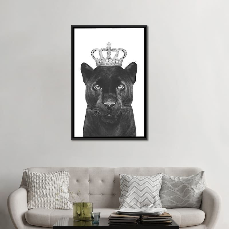 iCanvas "The King Panther" by Valeriya Korenkova Framed Canvas Print