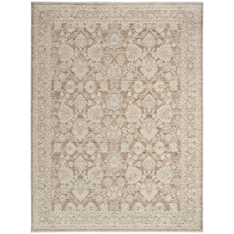 Nourison Shadows Indoor only Persian Area Rug - 6' x 9' - Ivory/Mocha - Rectangle