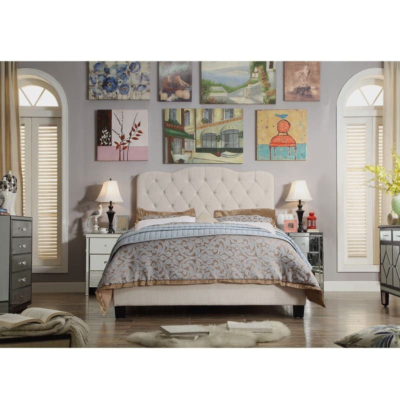 Moser Bay Queen Size Tufted Upholstered Bed