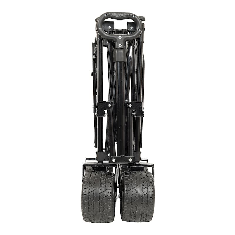 Foldable Garden Cart With Heavy-Duty Wheels & 480lbs Load Capacity,Portable Utility Wagon For Camping,Sports,Groceries