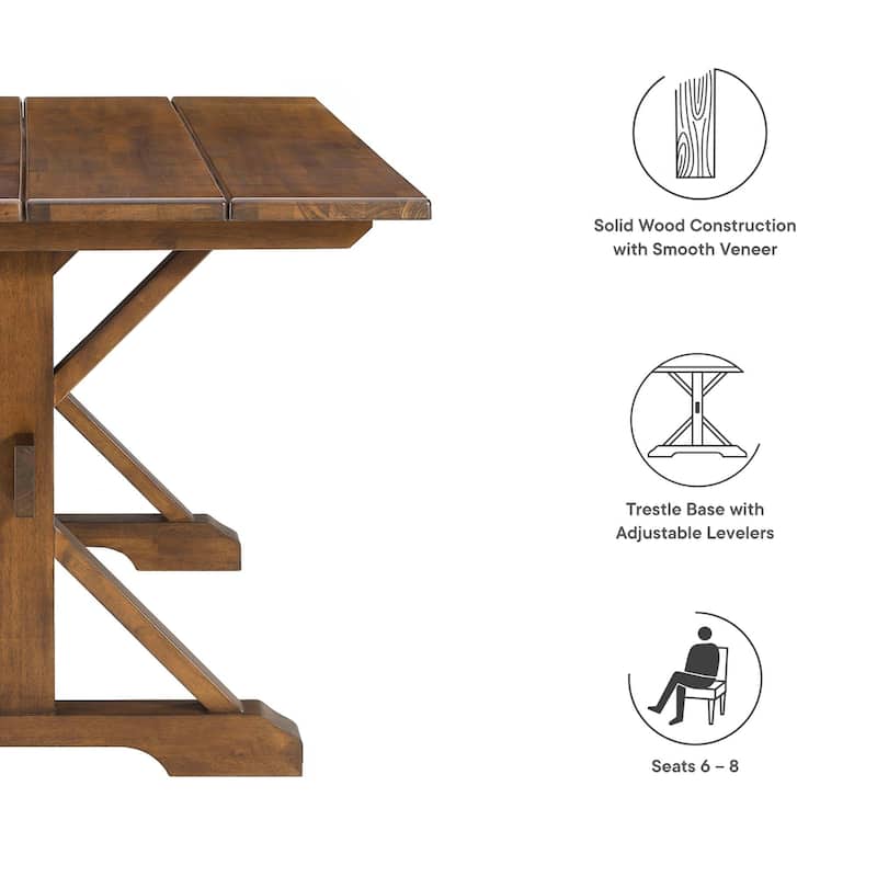 Windchime 71" Wood Dining Table - N/A