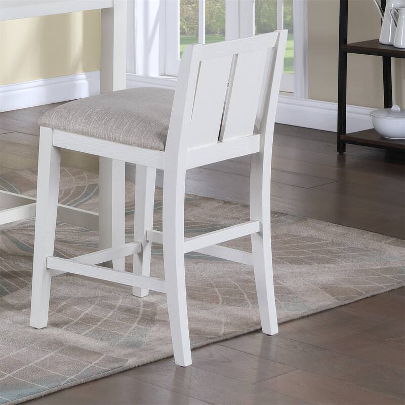3-Piece Counter Height Dining Table with Shelves and 2 Chairs