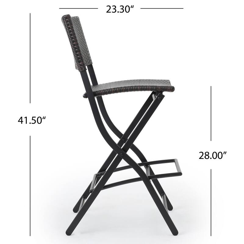 Margarita Outdoor Wicker Barstool (Set of 2) by Christopher Knight Home